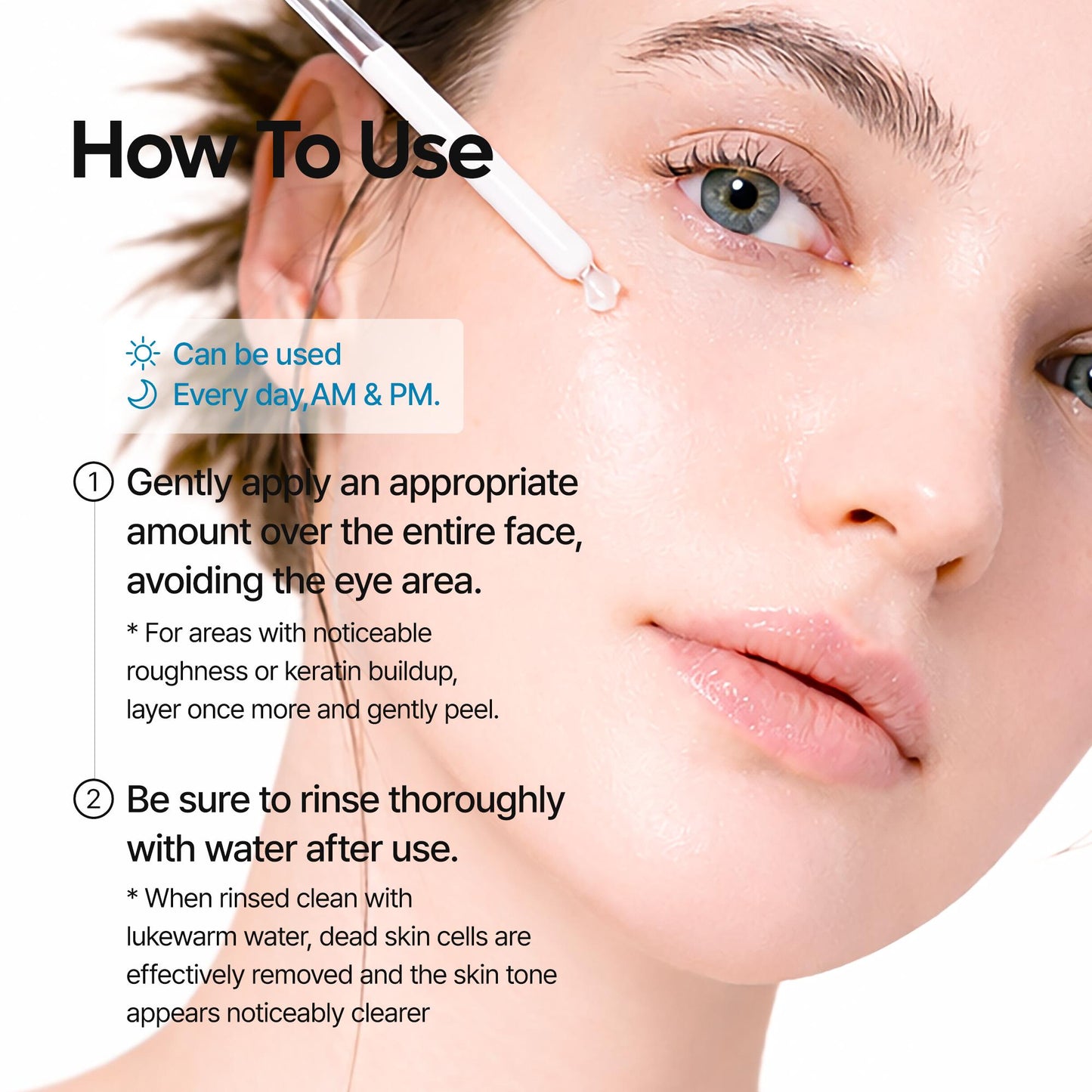 Dr.Melaxin TX Exfoliating & Tone Peel Shot Smoothing Duo with exfoliating and toning skincare products in sleek bottles.