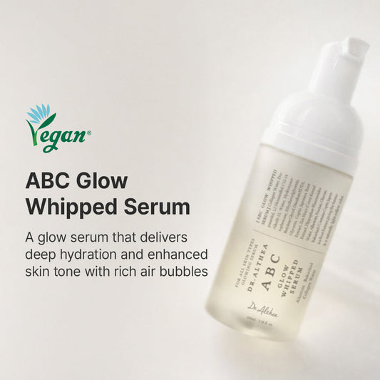 DR ALTHEA ABC Glow Whipped Serum in a 100ml jar, showing the creamy, whipped texture of the skincare product.