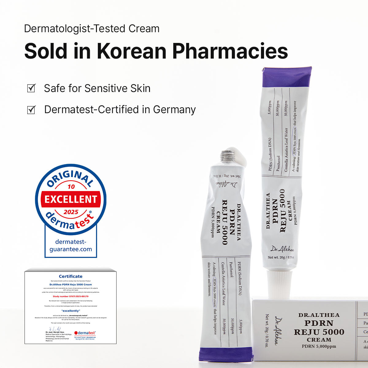 DR ALTHEA Recovery Duo skincare set with bottles and tubes, featuring clean, minimalist packaging and skincare products.