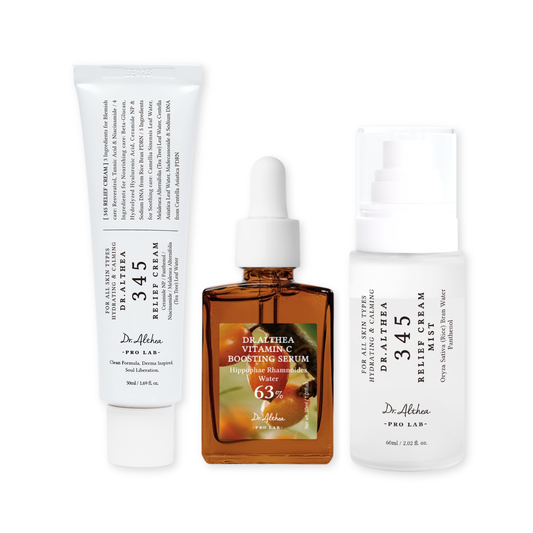 DR ALTHEA 3 Step Acne Care Set includes gentle vitamin mist for clear, refreshed skin in a skincare routine.