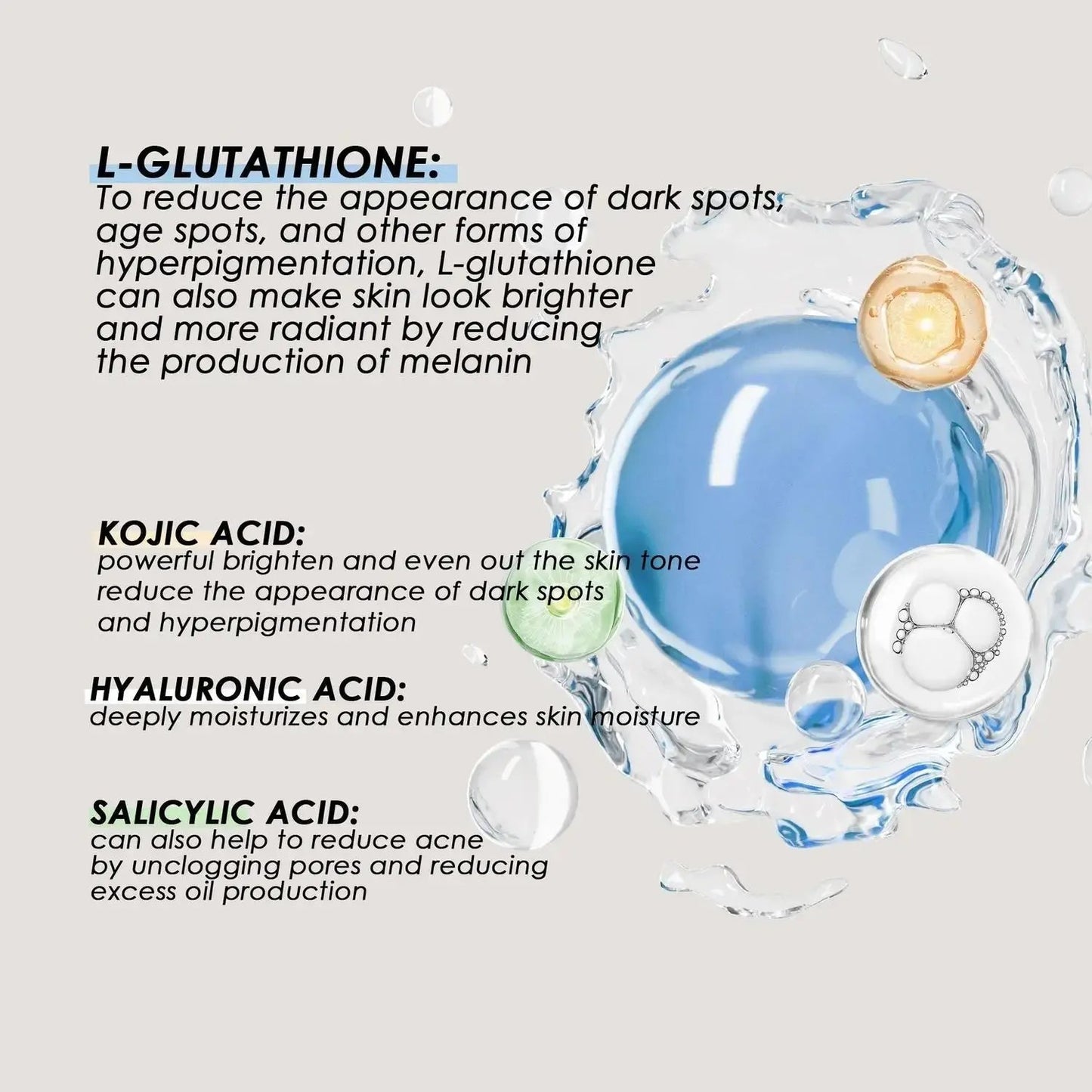 ALMOES Whitening L-Glutathione Serum Antioxidant 30 ml ALMOES