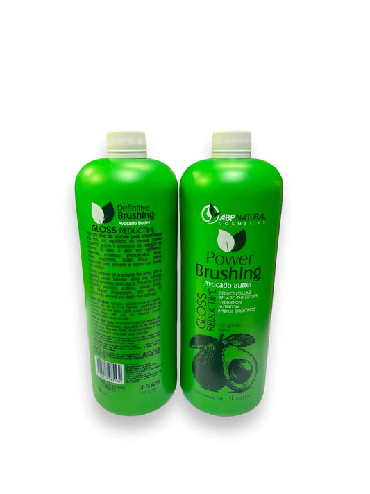 Abpnatural Cosmetics Power Brushing Avocado Butter Gloss Reductive Brazilian hair Treatment 1000 ML ABPNATURAL