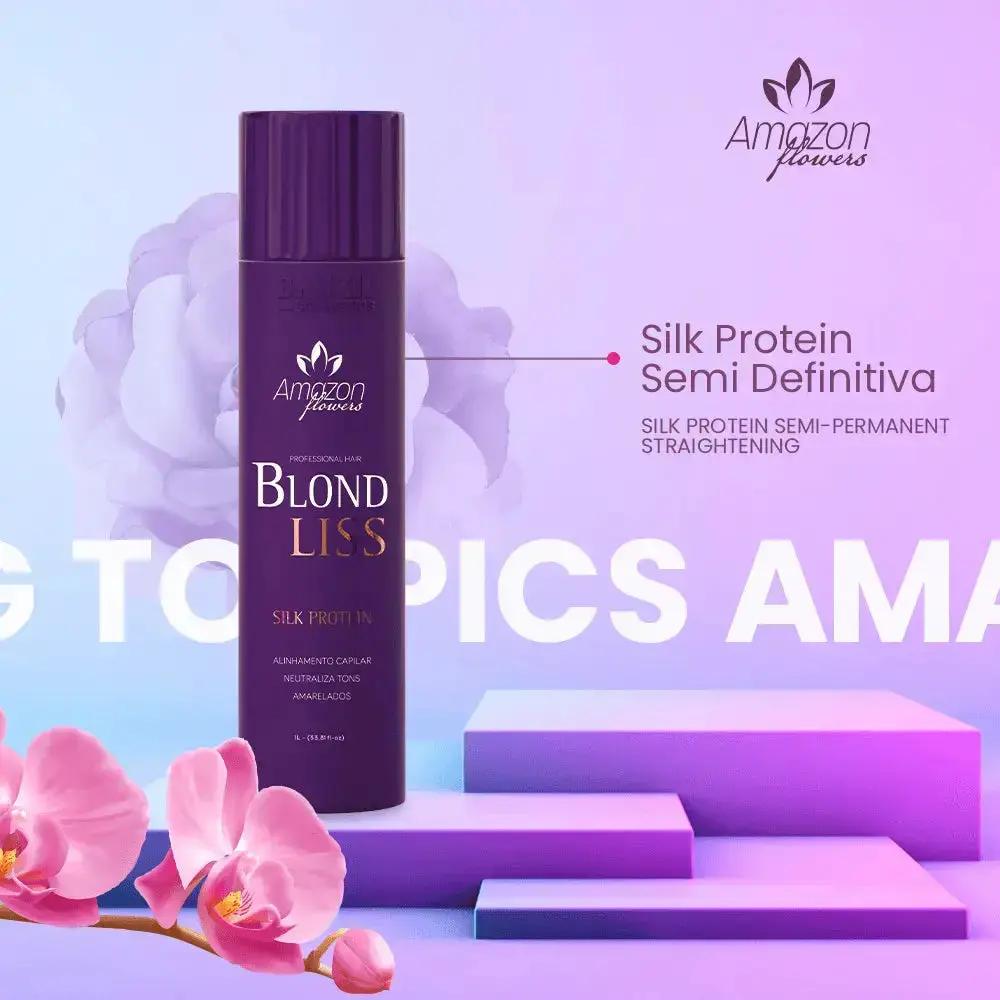 Amazon Flowers Blond Liss Organic Hair Straightener 1000 ML AMAZON FLOWERS