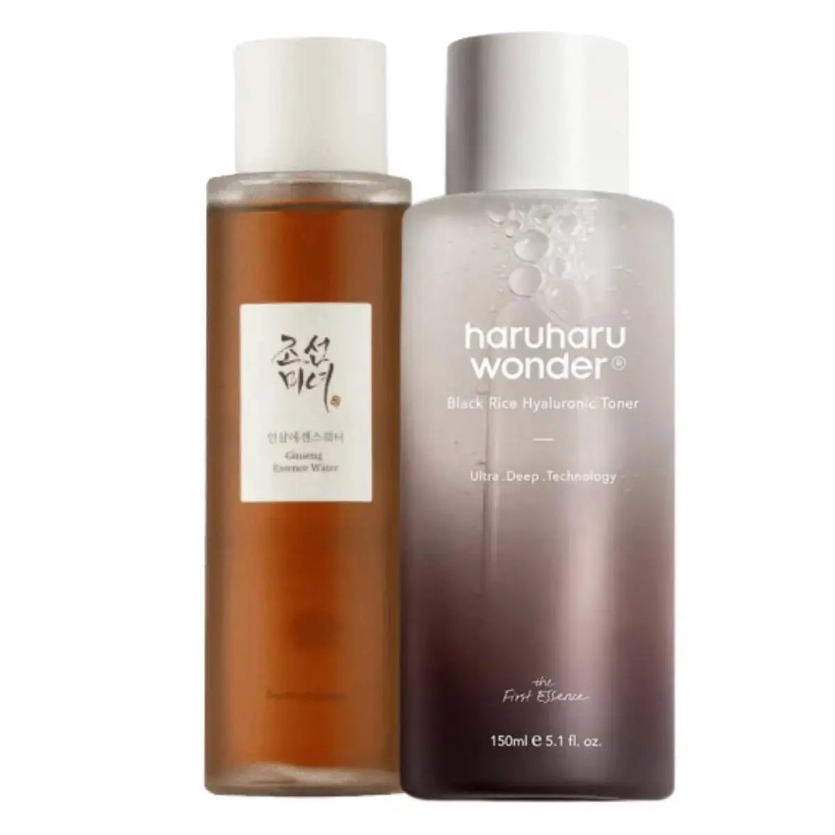 HARU HARU Wonder Black Rice Toner & Beauty of Joseon Ginseng Essence Water Set BEAUTY OF JOSEON + HARUHARU