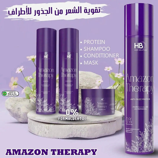HB HAIR SOLUTION Amazon Therapy Brazilian Anti Frizz Hair Treatment Set HB HAIR SOLUTIONS