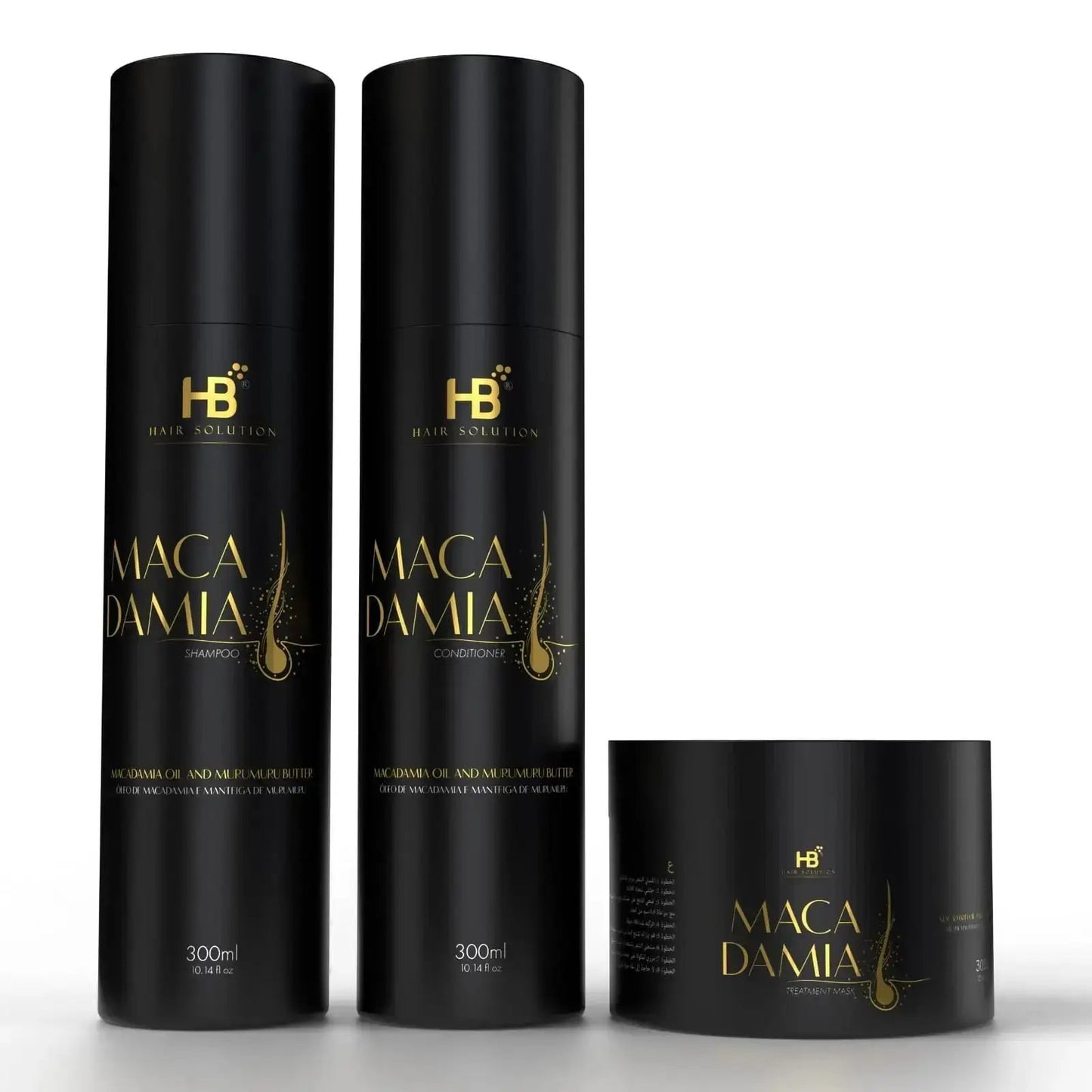 HB HAIR SOLUTION MACADAMIA Brazilian Anti Frizz hair Treatment Set HB HAIR SOLUTIONS