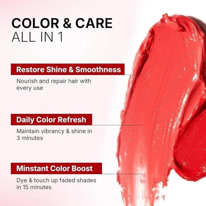KARSEELL color depositing red hair mask in 500g jar, creamy hair treatment for vibrant red color.