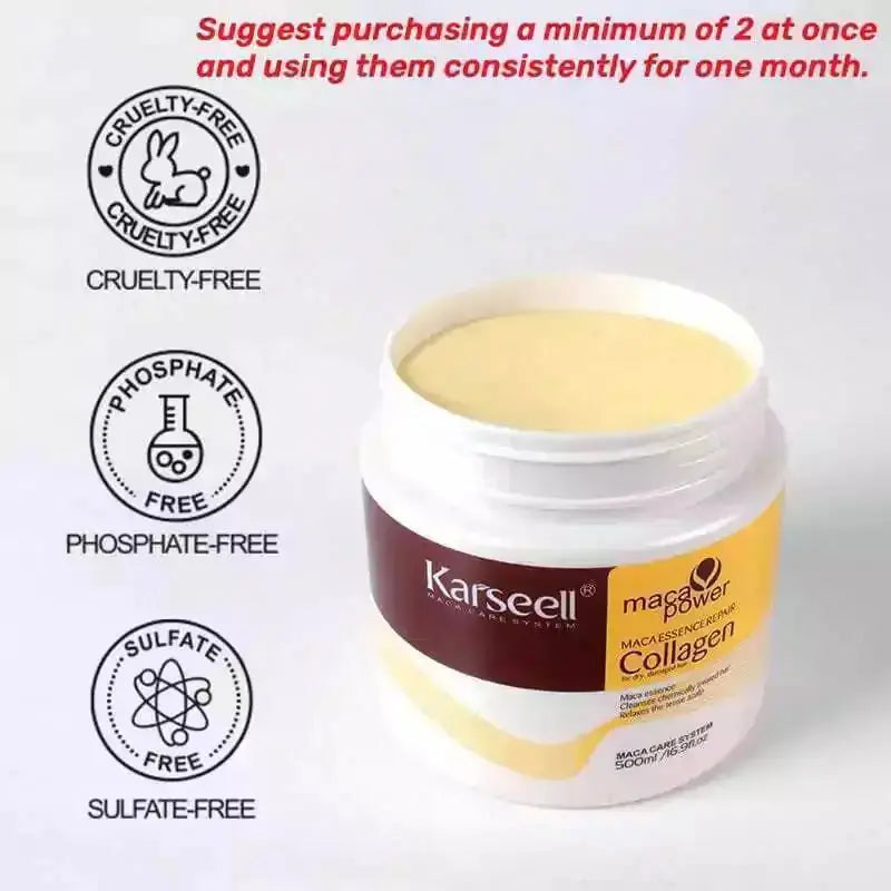 Karseell Collagen Hair Treatment Collagen Hair Mask Essence for Dry Damaged Hair 500 ml KARSEELL