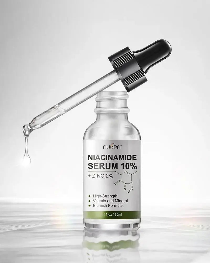 Nuspa Niacinamide Serum 10% for Circles Age Spots Pore Cleanser Acne Scars Sun Damage Corrector Plump Skin Organic Anti Aging Serum - DOKAN
