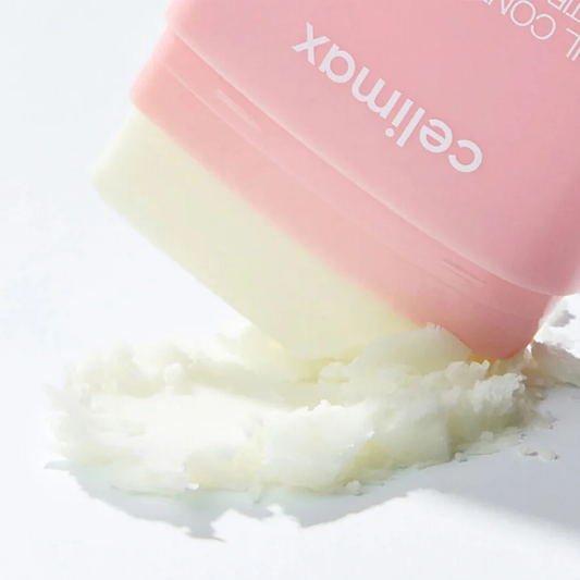 Celimax oil control matte sun stick in 19g, with smooth white surface and twist-up design, designed for shine-free sun protection.