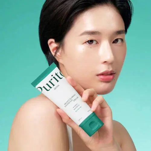 Purito Seoul Mighty Bamboo Panthenol Cream in 100ml jar, showcasing the soothing skincare cream with bamboo and panthenol ingredients.