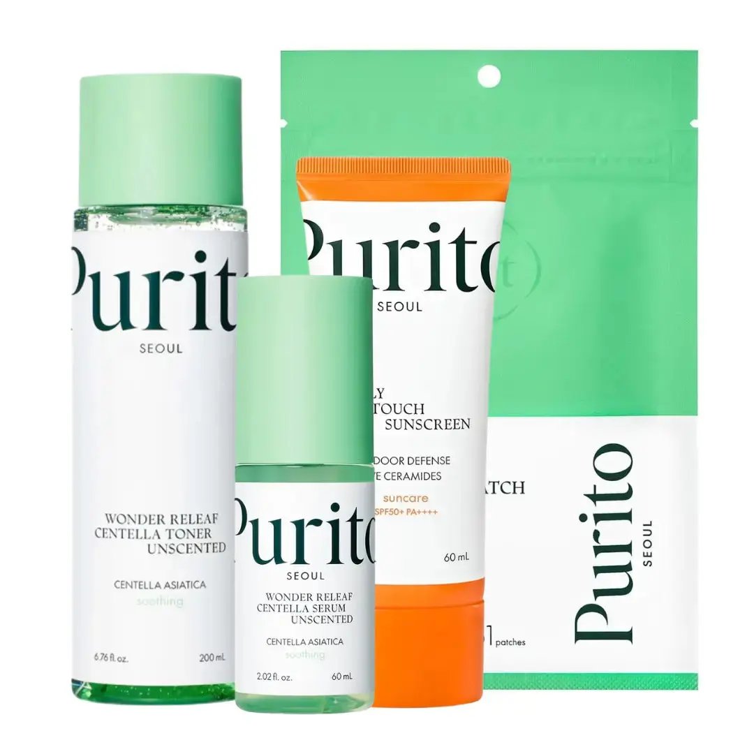 PURITO Wonder Releaf Centella Unscented Skincare Set Purito
