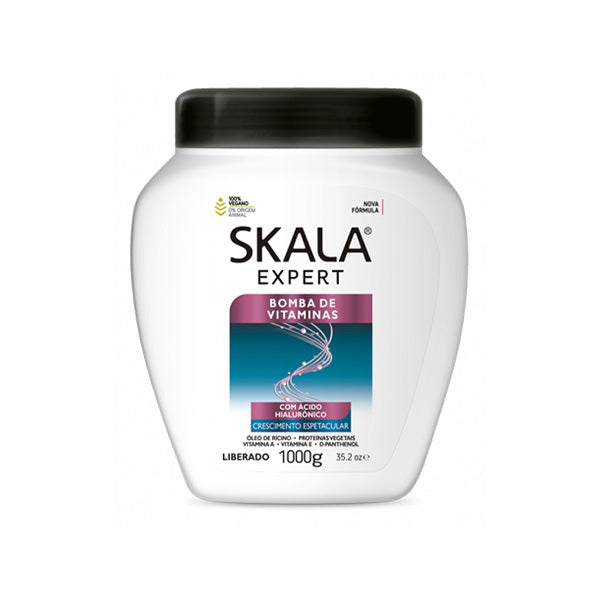 Skala Bomba De Vitaminas hair mask in a 1000g jar, nourishing treatment with vitamins for healthy, shiny hair.