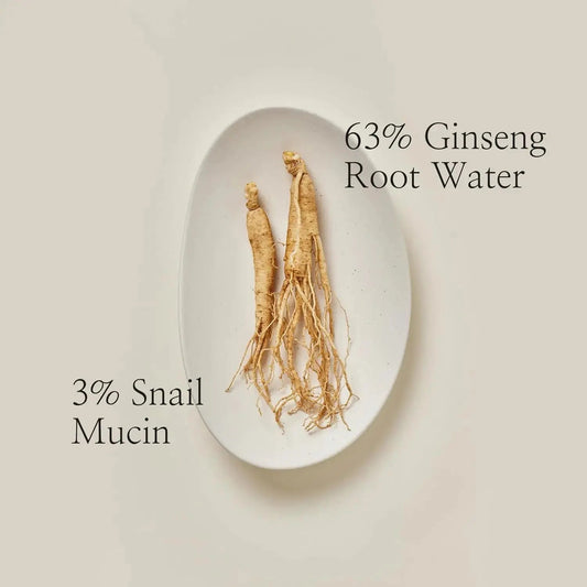 Beauty of Joseon Revive Serum with ginseng and snail mucin in a 30ml bottle, showcasing the serum's clear, smooth texture.