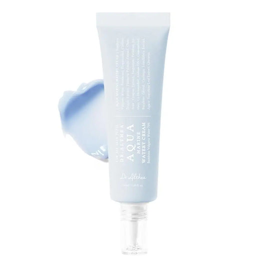 DR ALTHEA Aqua Marine Complete Moisture System watery cream in a white jar with blue accents, showcasing the hydrating skincare product.