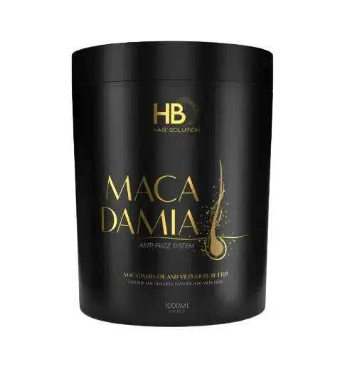 HB HAIR SOLUTION MACADAMIA Brazilian Anti Frizz hair Treatment Set