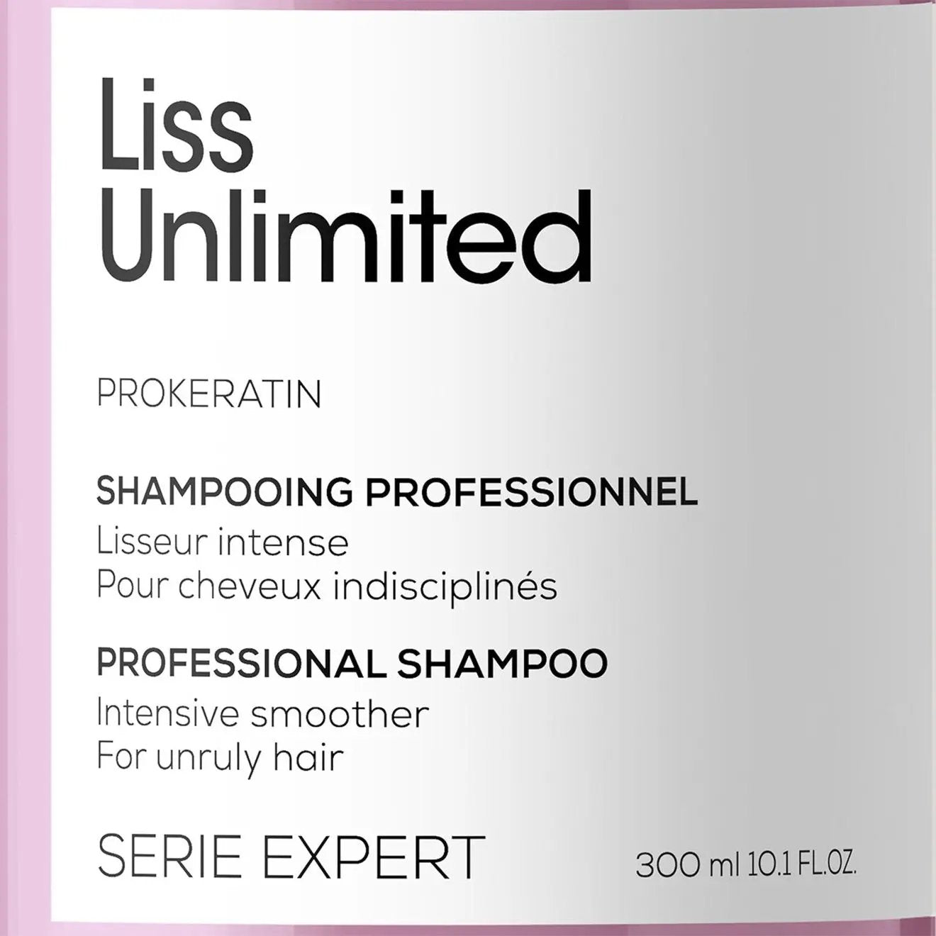 L'Oreal Professionnel Liss Unlimited shampoo for rebellious frizzy and straightened hair, 300ml bottle, smooths and controls frizz