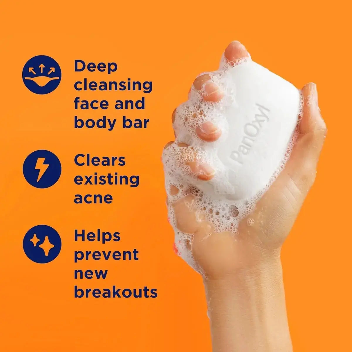 Panoxyl acne treatment bar 113g, a treatment bar with cleansing ingredients designed for acne-prone skin.