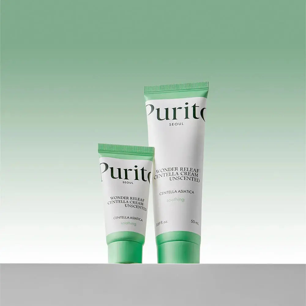 PURITO Wonder Releaf Centella Mini Kit Unscented, special care skincare set with calming centella ingredients from PURITO SEOUL.