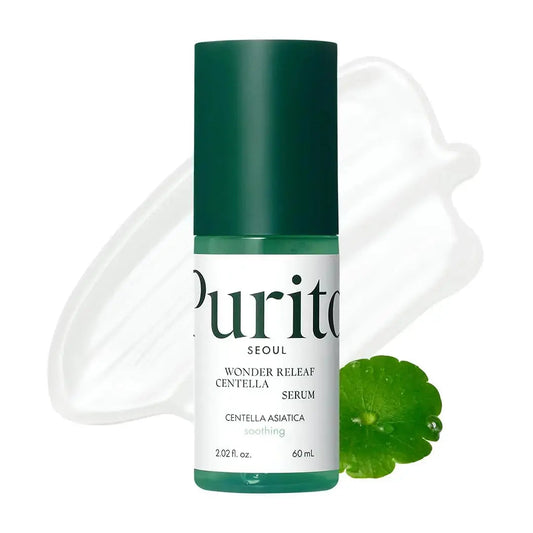 PURITO Wonder Releaf Centella Serum in 60ml bottle, natural skincare serum with centella extract from PURITO SEOUL.