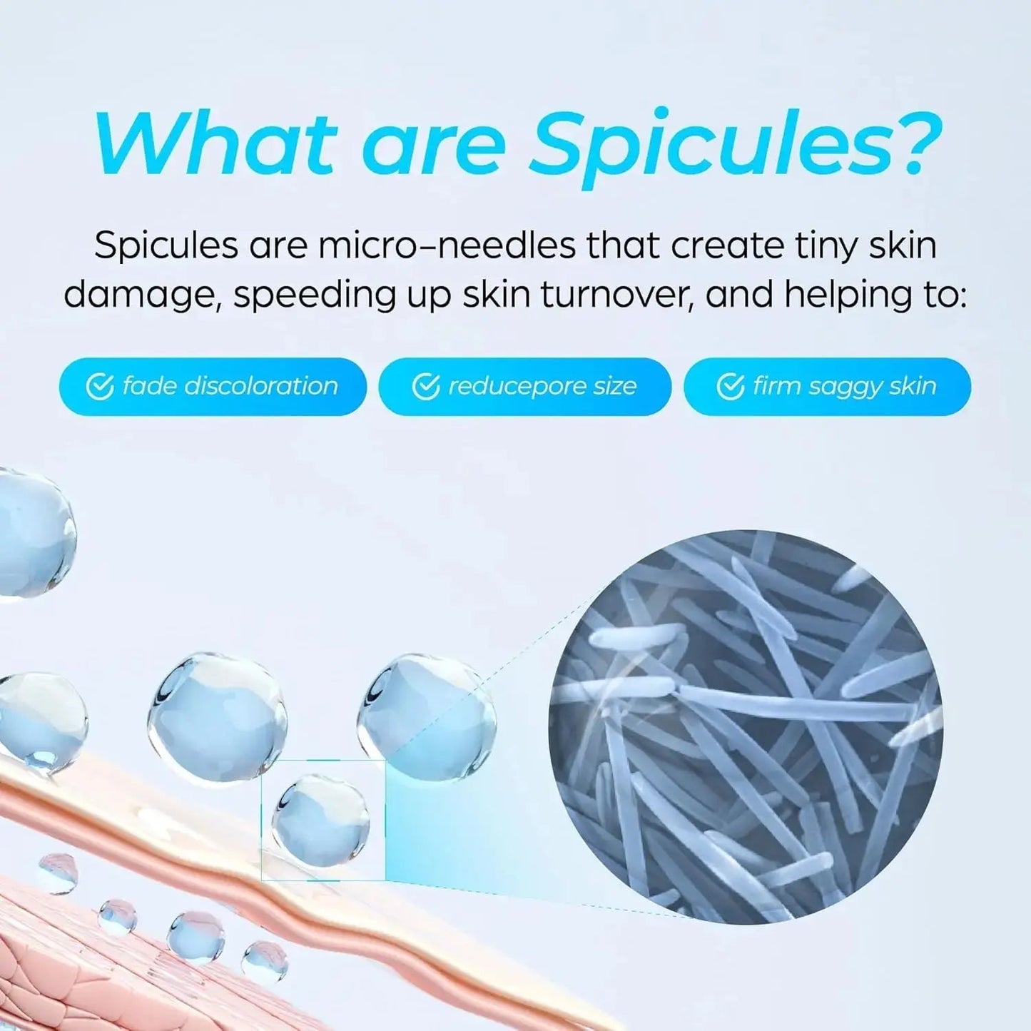 SEAPURI Spicuraxel Pore Ampoule 30ml, a skin care product with a clear ampoule bottle and dropper for pore treatment.