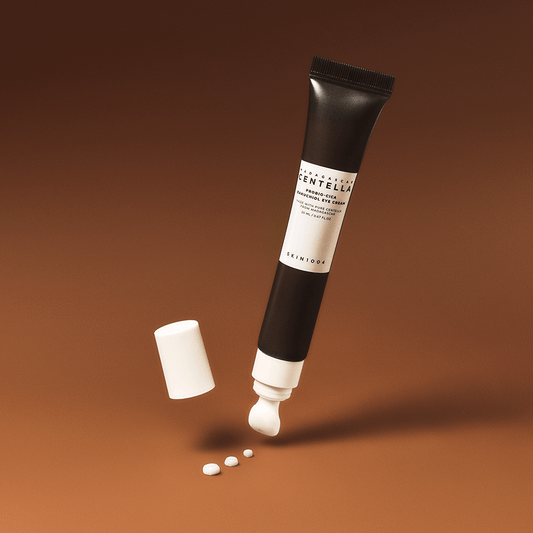 SKIN 1004 Madagascar Centella Probio-Cica Bakuchiol Eye Cream in a jar, featuring a smooth, lightweight cream for delicate eye skin.