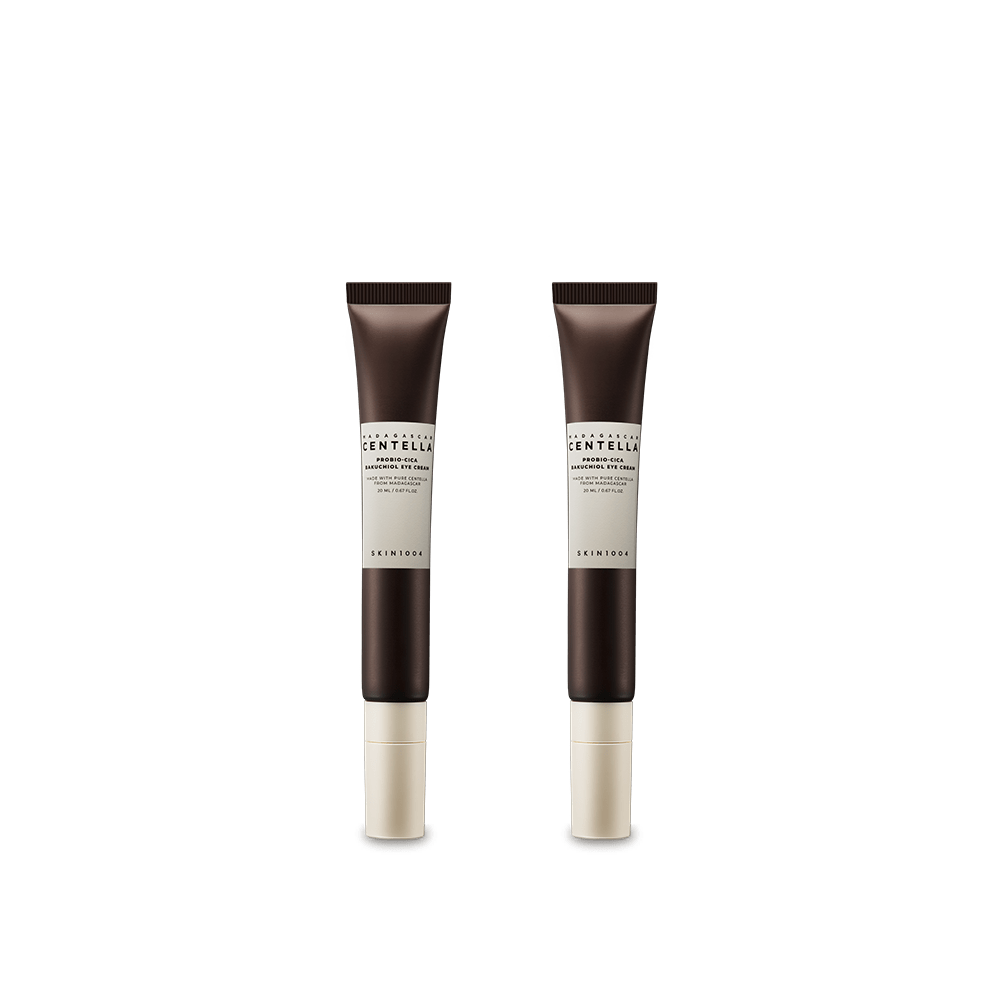 SKIN 1004 Madagascar Centella Probio-Cica Bakuchiol Eye Cream twin pack, 20ml each, soothing cream for delicate eye area