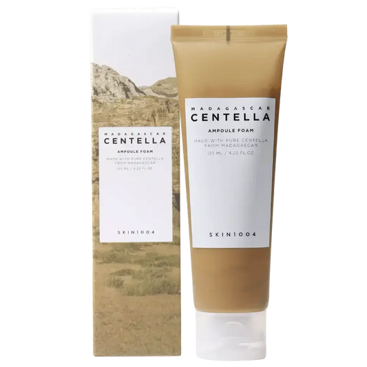 SKIN1004 Madagascar Centella Ampoule Foam in a 125 ml bottle, showing the foam dispenser and product label.