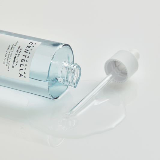 SKIN 1004 Madagascar Centella Hyalu-Cica First Ampoule serum bottle with dropper for soothing and hydrating skincare.