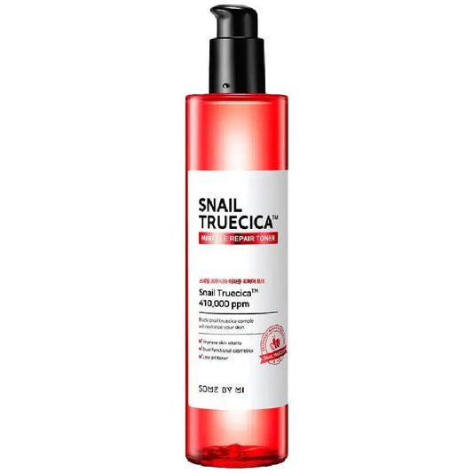 SOME BY MI Snail Truecica acne scars solution set with serum, toner, and cream for skin healing and scar reduction.