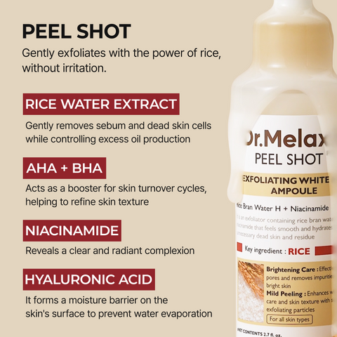 Dr.Melaxin Peel Shot Glow White Rice Trilogy Set Dr.Melaxin