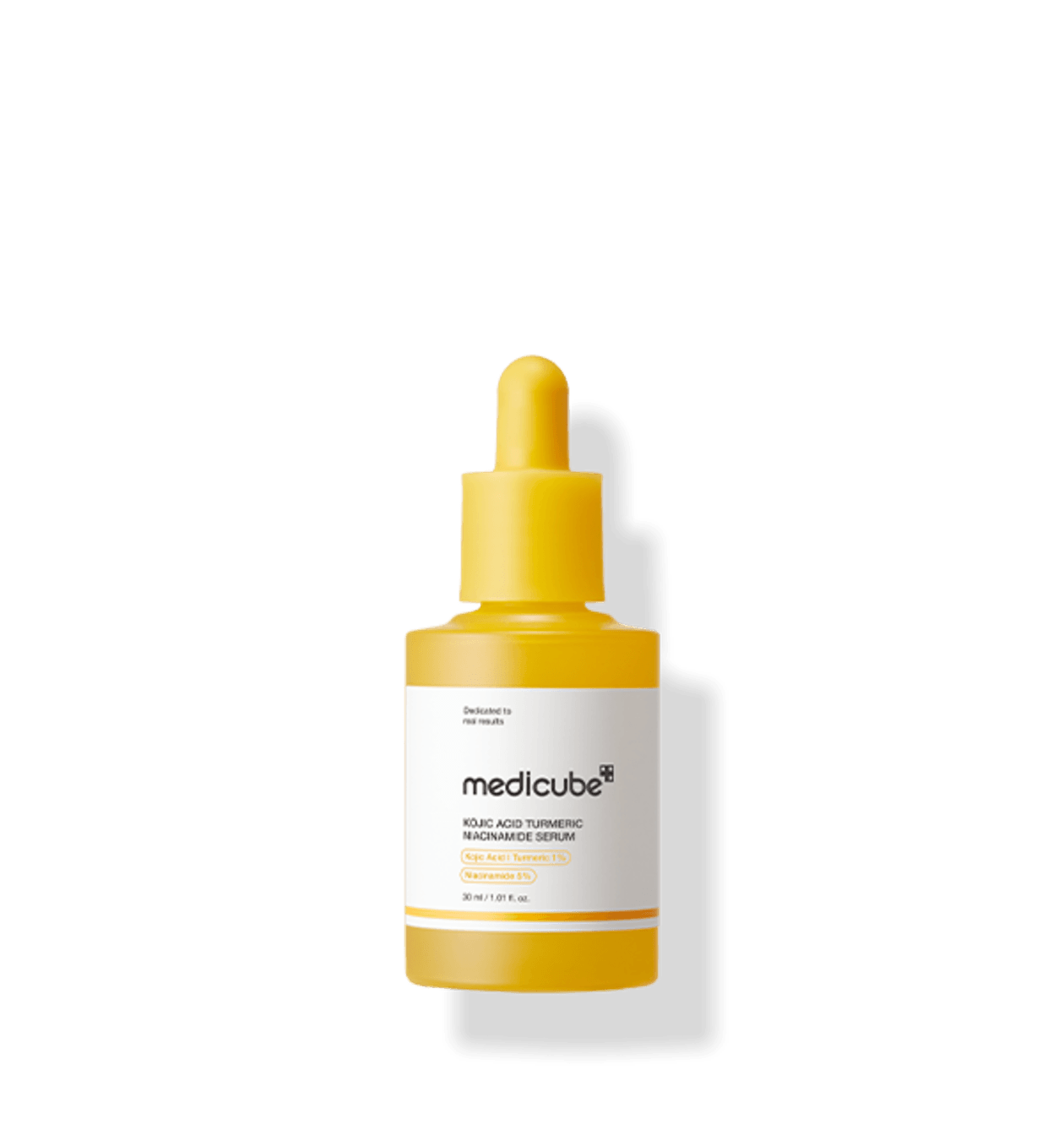 Medicube Turmeric Glow Complete 7-step skincare set with cleanser, toner, serum, and moisturizer for radiant skin.
