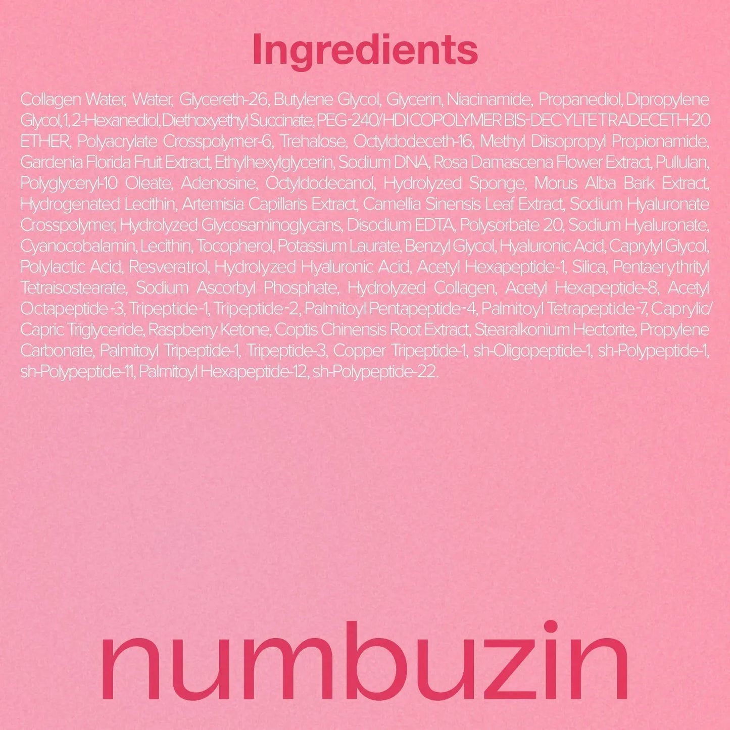 Numbuzin No.2 Rose PDRN Collagen 2X Plumping Serum + Collagen Shot 30ml Numbuzin