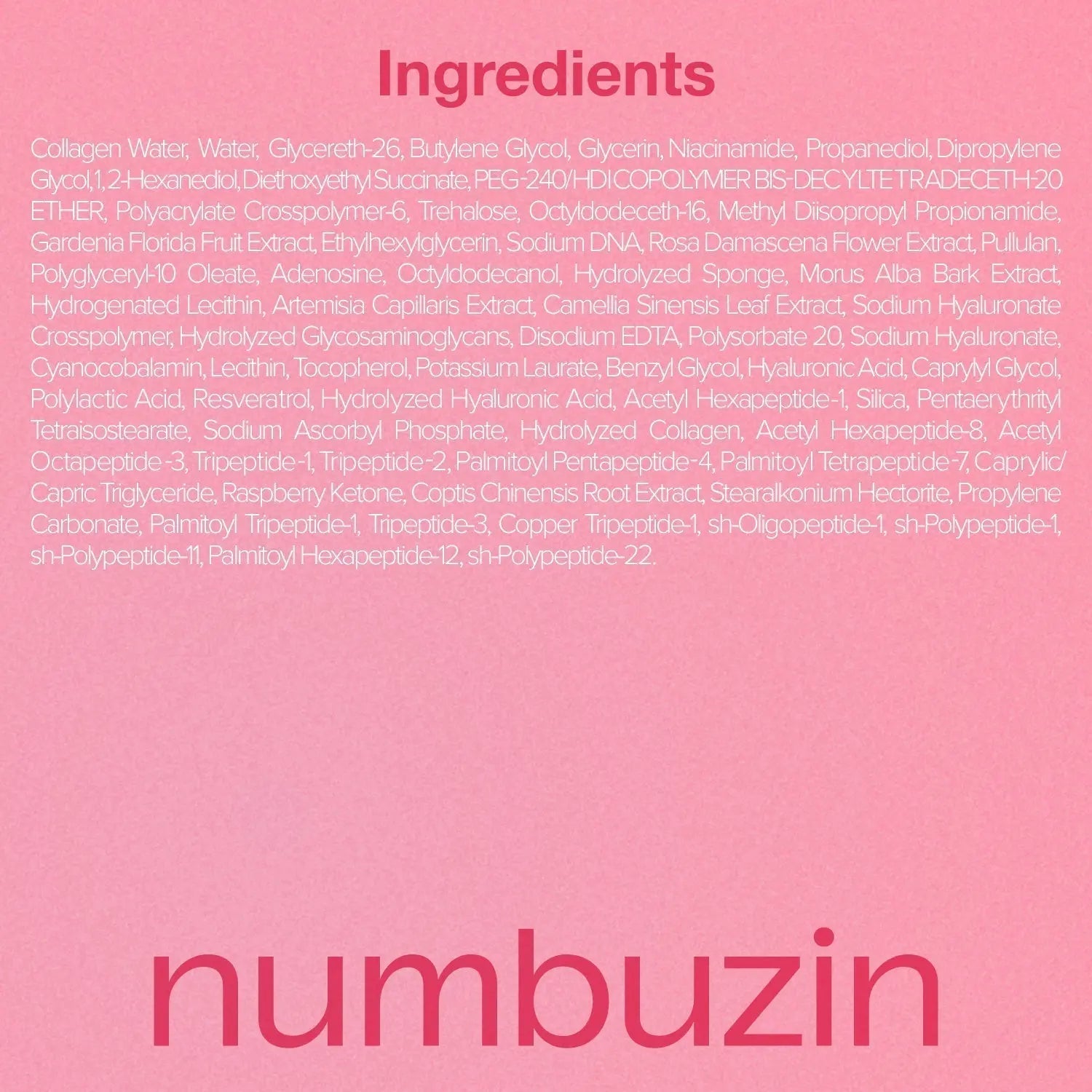 Numbuzin No.2 Rose PDRN Collagen 2X Plumping Serum + Collagen Shot 30ml Numbuzin