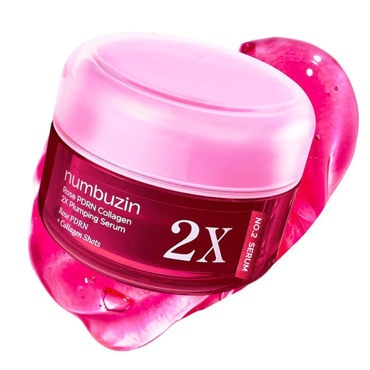 Numbuzin No.2 Rose PDRN Collagen 2X Plumping Serum + Collagen Shot 30ml Numbuzin