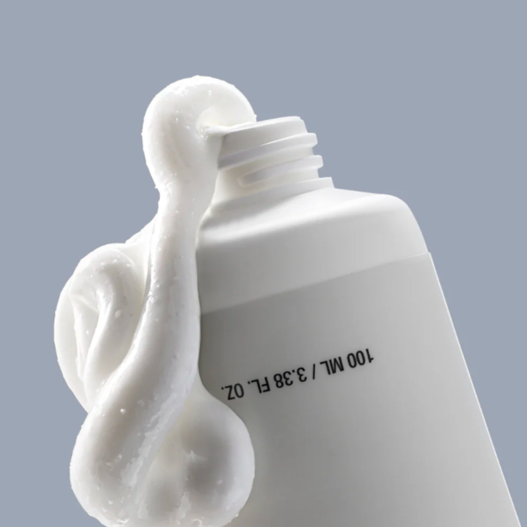 ANUA 3 Ceramide Panthenol Moisture Barrier Cream, 100 ml, in a tube with smooth, hydrating cream visible inside.