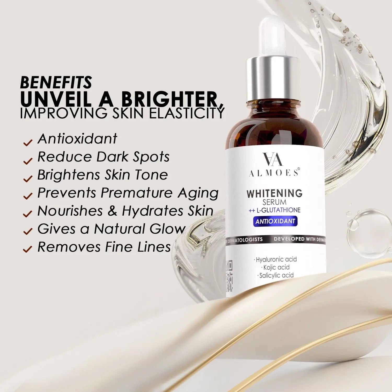 DOKAN ALMOES Whitening L-Glutathione Serum Antioxidant 30 ml ALMOES