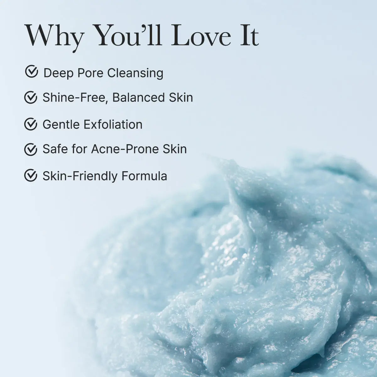 Arencia blue hyssop rice mochi face cleanser in a clear bottle with blue and white packaging, designed for gentle cleansing.
