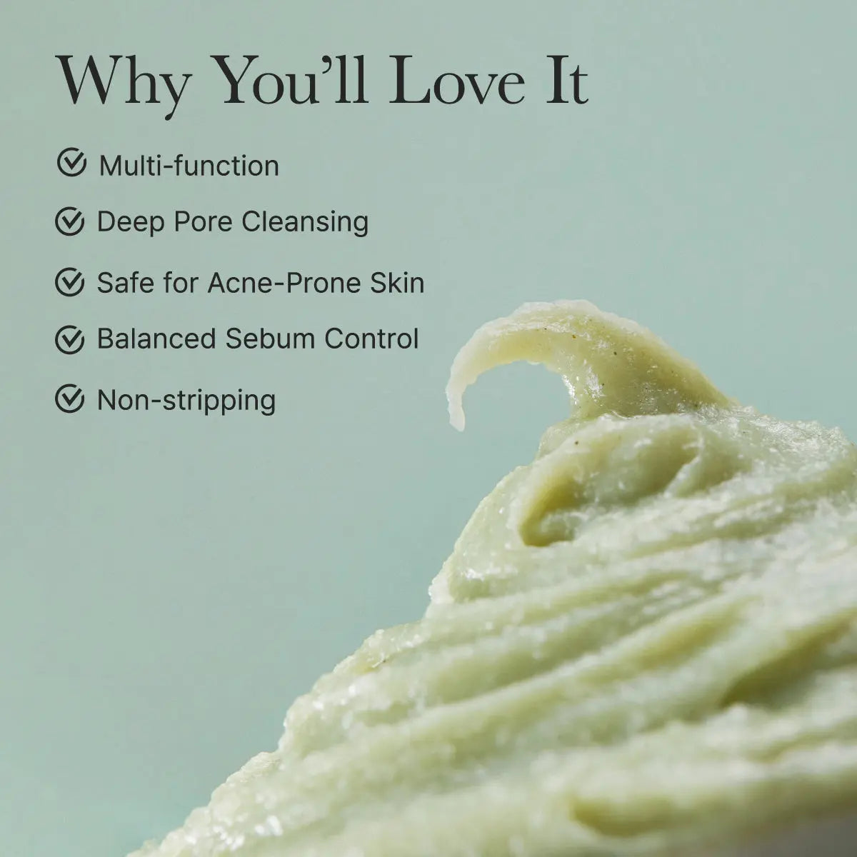 Arencia Fresh Green Rice Mochi Cleanser bottle with green label and pump dispenser, suitable for gentle facial cleansing.
