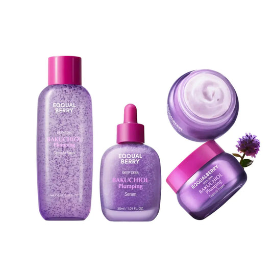 EQQUALBERRY Deep Cera Bakuchiol Plumping Skincare Set EQQUALBERRY