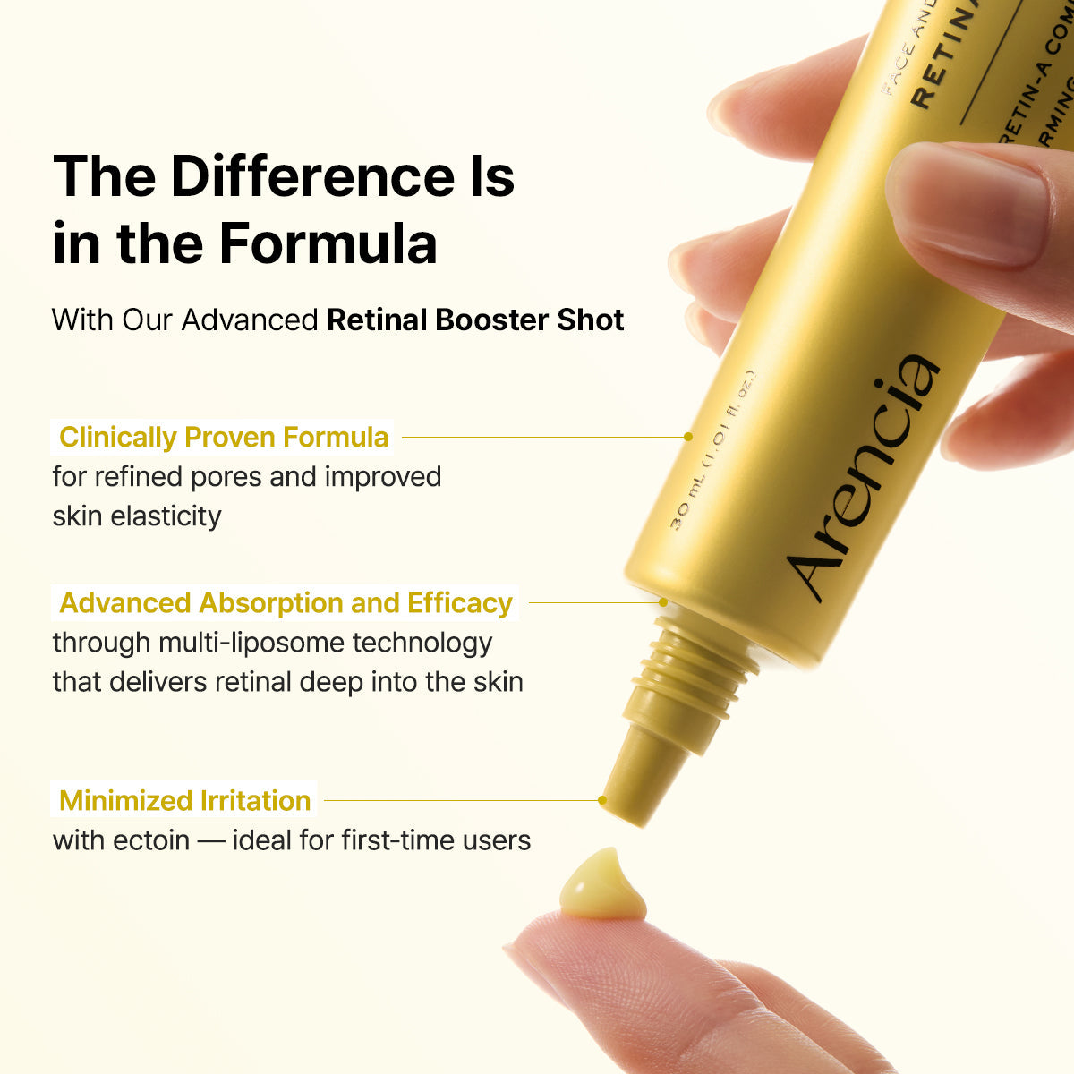 ARENCIA Booster Shot and Vitamin C skin renewal duo with retinal and antioxidants for healthy, radiant skin in a compact package.