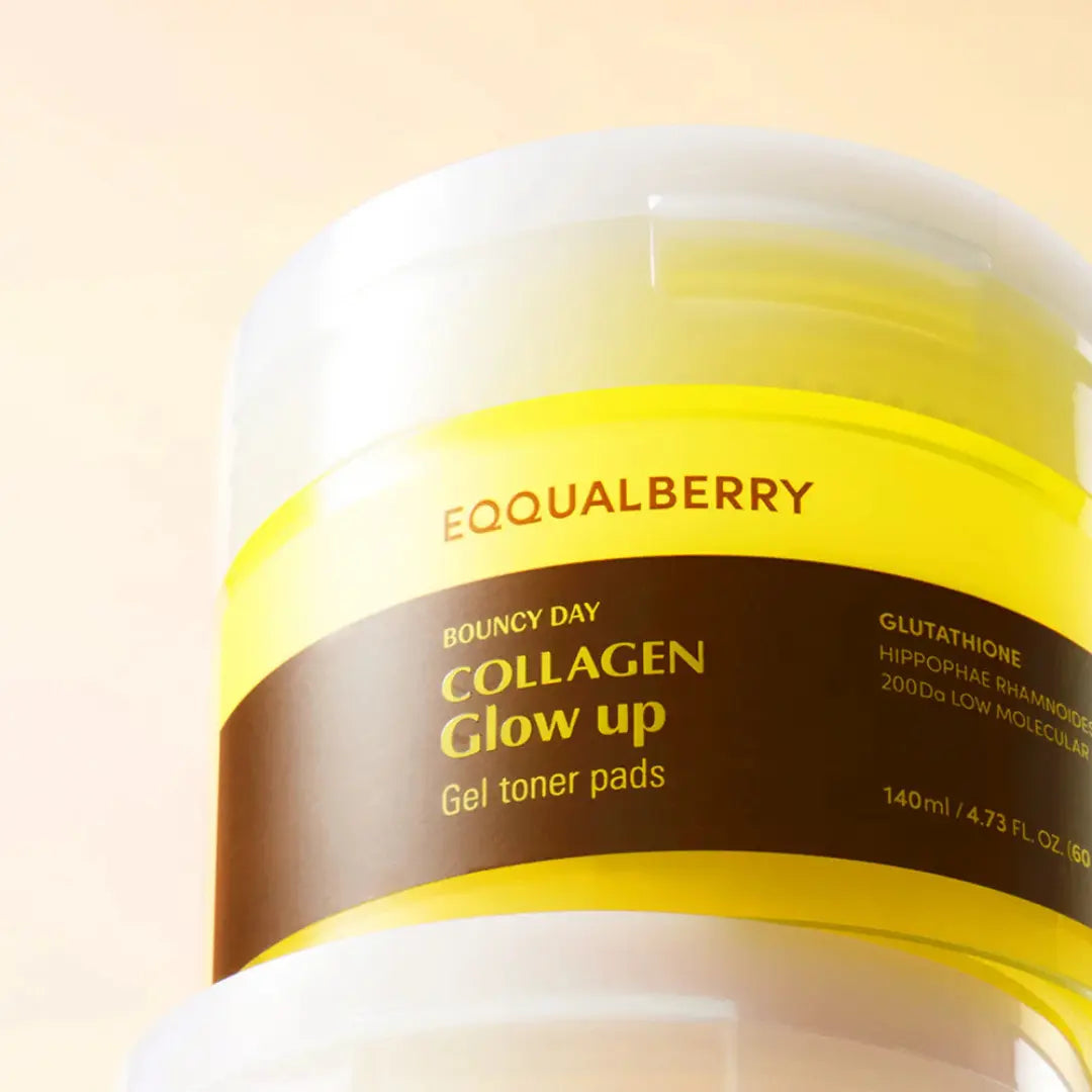 EQQUALBERRY Collagen Glow Up Gel Toner Pads - 60 Pads EQQUALBERRY