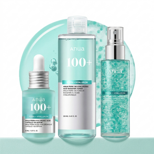 ANUA 100+ PDRN + Hyaluron Ultimate Glass Skin Hydration Trio