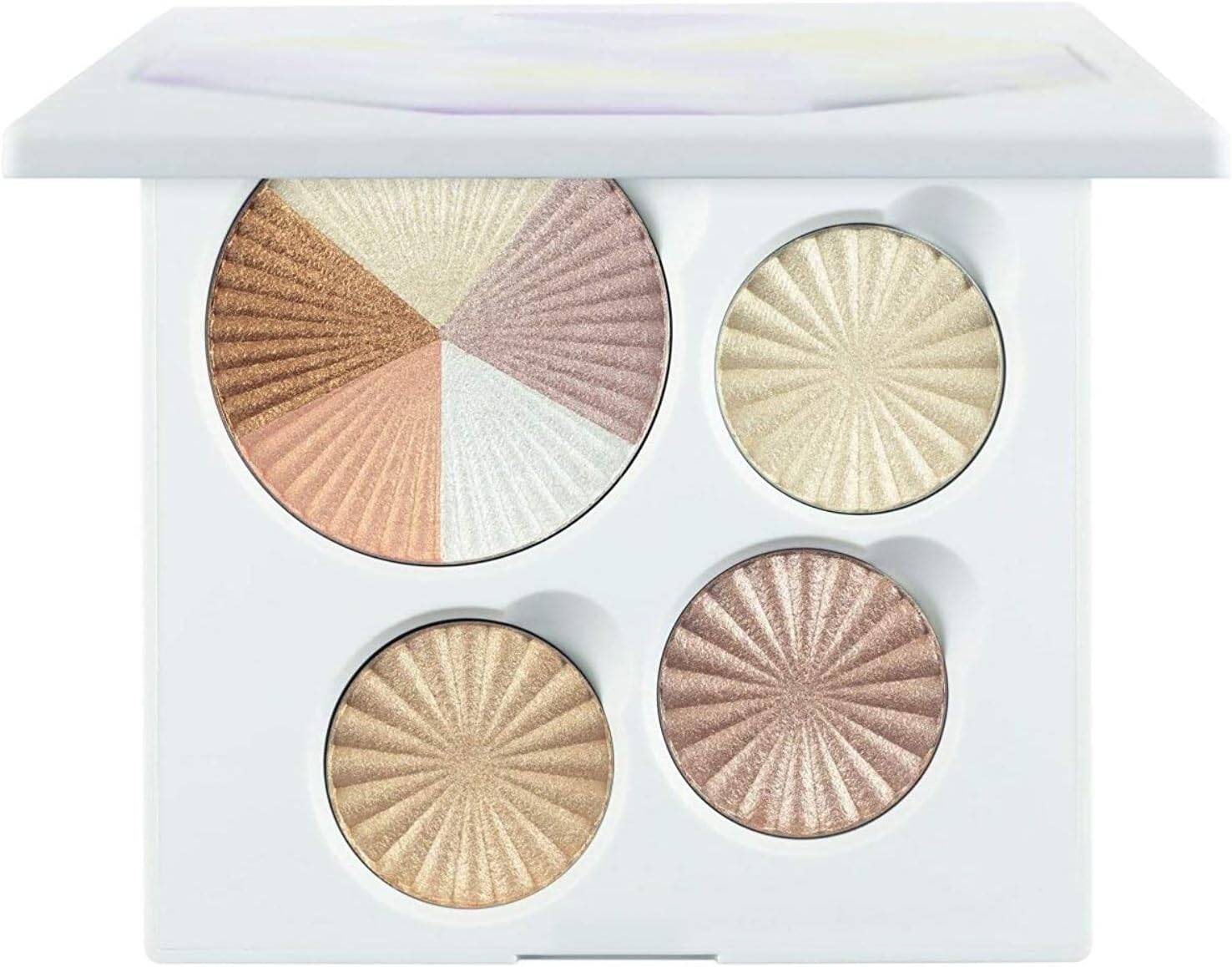 OFRA Glow Up Highlighter Palette with multiple shimmering shades in a sleek compact, perfect for luminous skin highlighting.