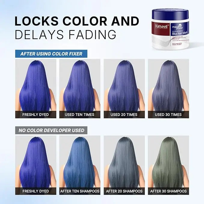KARSEELL Blue Hair Color Depositing Mask 500 gm KARSEELL