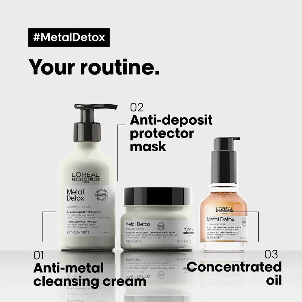 L’Oreal  Professionnel Metal Detox Sulfate Free Shampoo with Glicoamine & Ionene for Hair Breakage L'OREAL PROFESSIONNEL