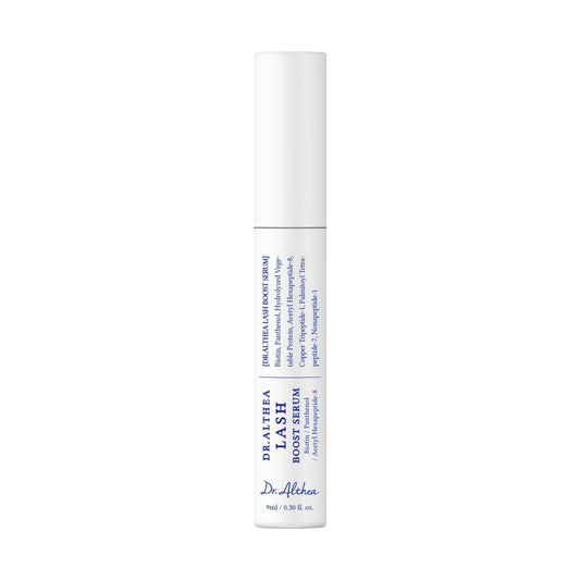 DR ALTHEA Lash Boost Serum bottle with applicator brush, designed to enhance eyelash length and fullness.