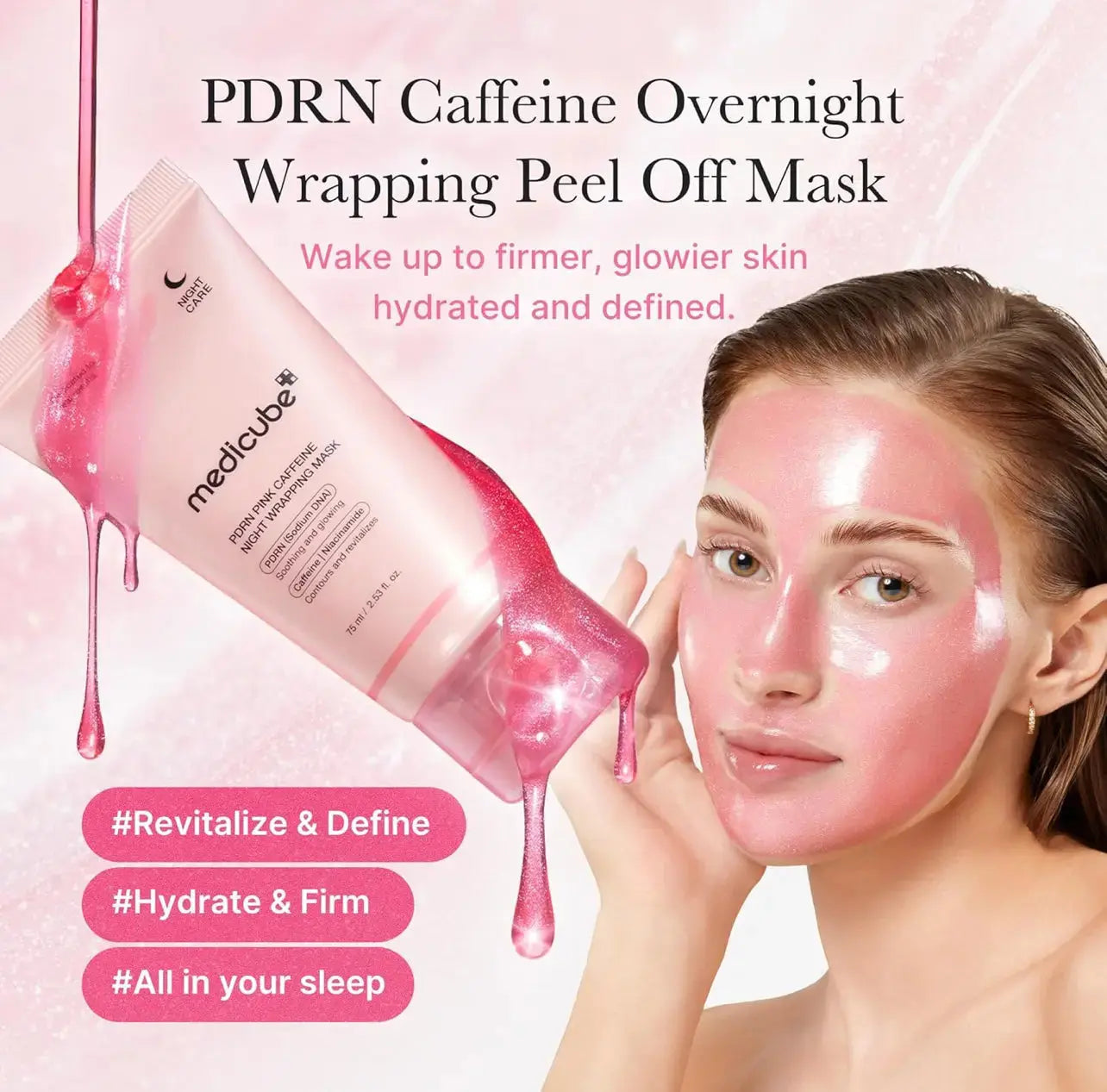 MEDICUBE PDRN Pink Caffeine Night Wrapping Mask 75 ml Medicube