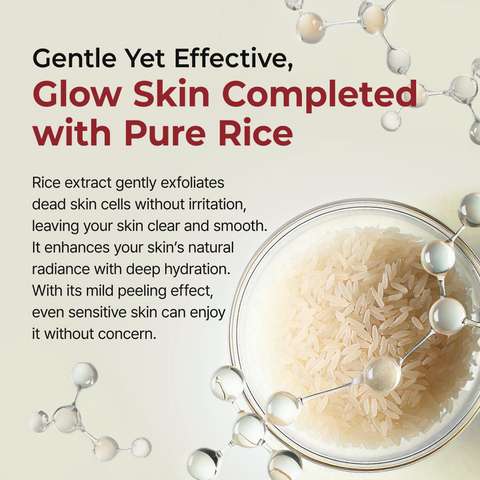 Dr.Melaxin Peel Shot Exfoliating Glow Rice Line set with three peel shot bottles and packaging display.