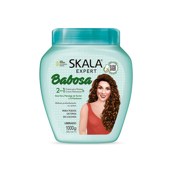 SKALA Babosa Conditioning Cream 1000g hair mask in a jar, designed to nourish and hydrate hair with aloe vera extract.